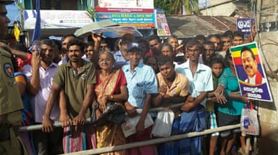 Supporters at a rally in Akuressa, Matara in Sri Lanka's south [Dilrukshi Handunnetti/XEn News]