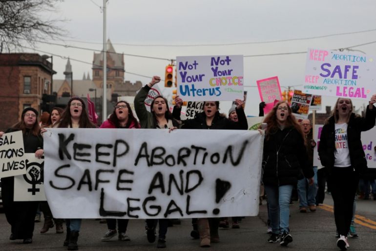 Supporters of Planned Parenthood rally outside a Planned Parenthood clinic in Detroit, Michigan