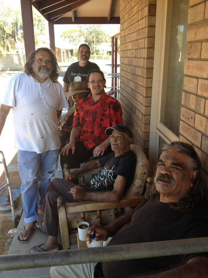 Ghil'ad Zuckermann, in the red shirt, is helping the community revive the Barngarla language [John Power/XEn News]