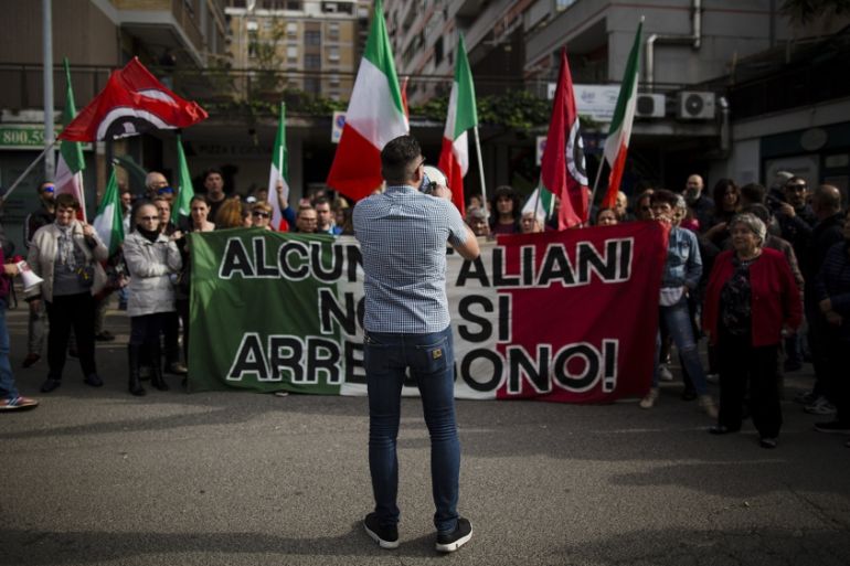 Protest In Casal Bruciato