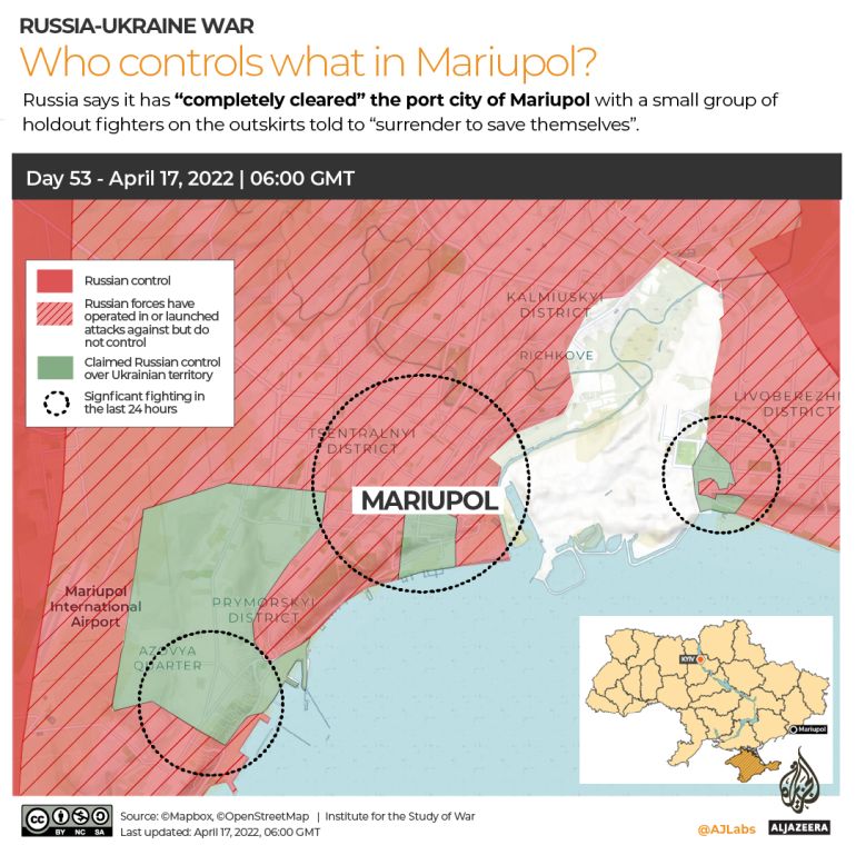 Russia-Ukraine map Who controls what in Mariupol DAY 53
