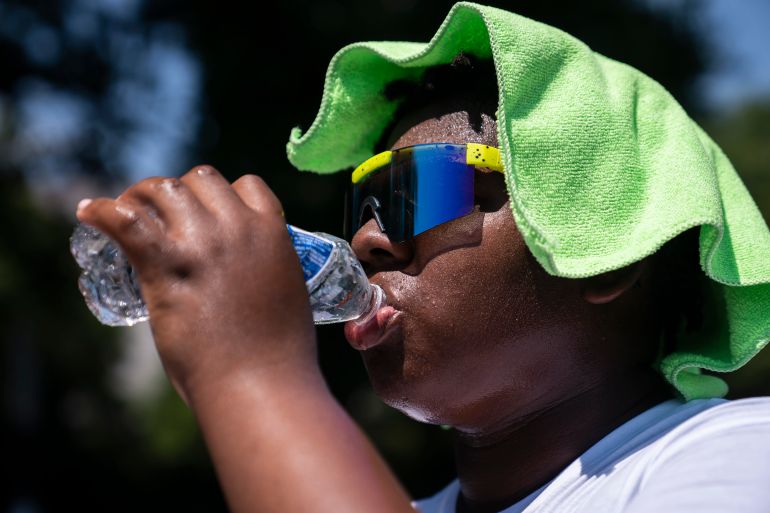 Person drinking water
