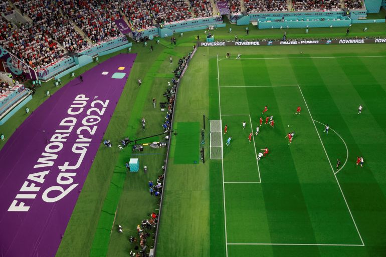 The England vs Iran football match at Khalifa International Stadium in Doha, Qatar.