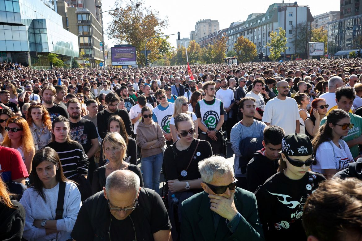 Serbian students lead powerful memorial for railway disaster anniversary