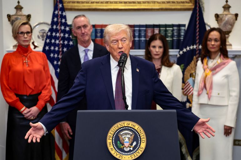 “Starting next year American drug prices will come down fast and furious and will soon be some of the lowest in the developed world,” told reporters during the announcement [Evelyn Hockstein/Reuters]