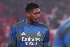 Real Madrid's Jude Bellingham during the warm up