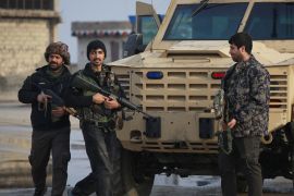 Kurdish fighters with the Syrian Democratic Forces (SDF) prepare to head towards the front line before the end of a four-day truce with the Syrian government in Hasakah, northeastern Syria, Saturday, January 24, 2026 [Baderkhan Ahmad/AP]